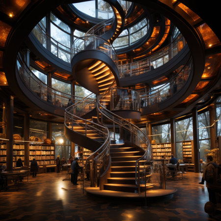 library interior.の素材