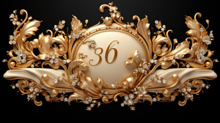 Illustration of the golden vintage frameの素材