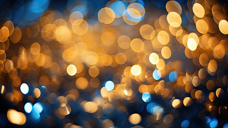 Abstract circular bokeh background of Christmas light. Holiday concept.の素材