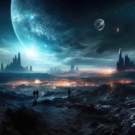 Fantasy alien planet.の素材