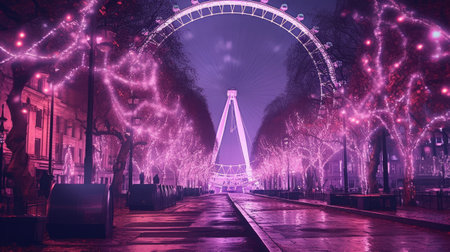 Purple neon parkの素材