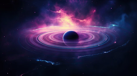 Planets in deep space. Science fiction art.の素材