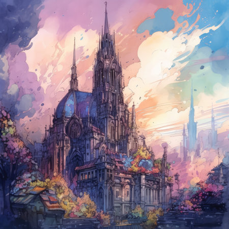 Watercolor Casleの素材