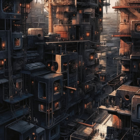 futuristic city. Futuristic city concept.の素材