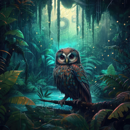 Owl in the jungleの素材