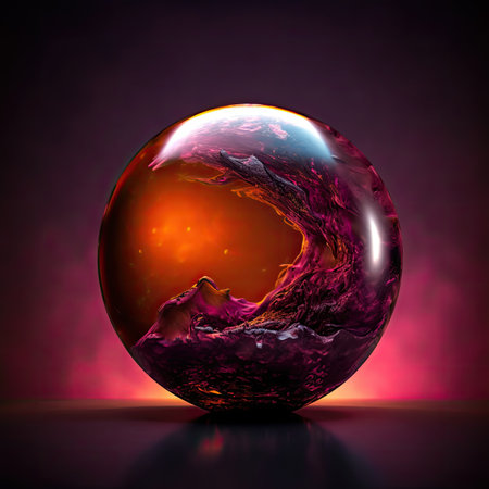 Magic crystal ball. Magic crystal ball. Abstract background.の素材