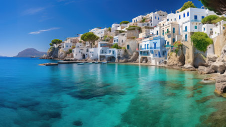 Panoramic view of beautiful islandの素材