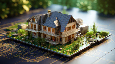 House on the circuit board.の素材