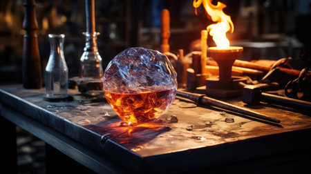 glasswork in the workshopの素材