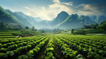 Lettuce fieldの素材