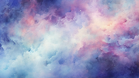 Abstract space background with nebula, stars and galaxy.の素材