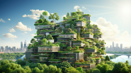 Green city concept.の素材