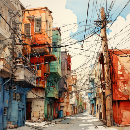 Street in the old cityの素材