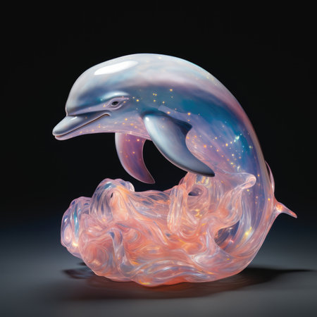 Dolphin in water.の素材