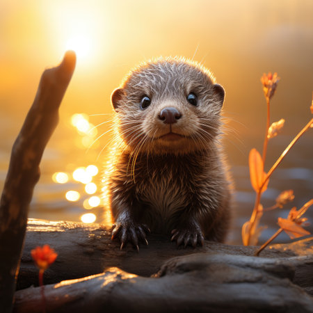 Little Asian small-clawed otterの素材