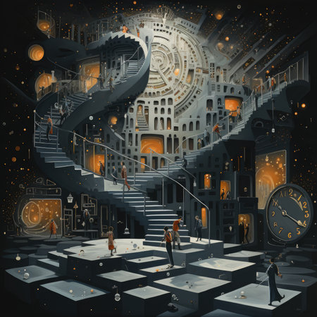 business people climbing the stairs to success.の素材