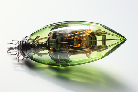 light bulb on a white background.の素材