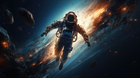 Astronaut in space.の素材