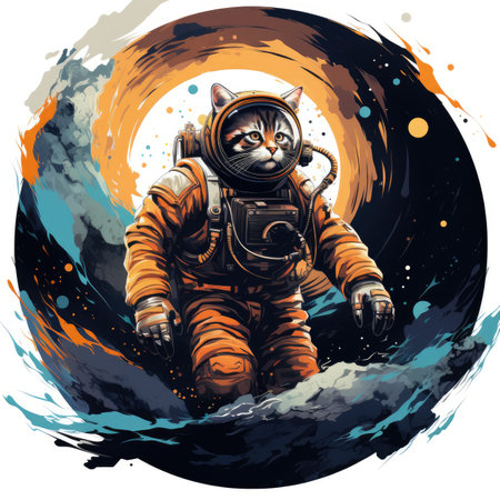 Astronaut in space.の素材