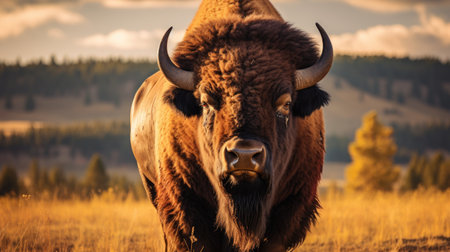 Bison in National Parkの素材