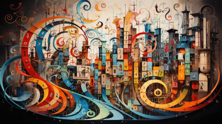 Abstract colorful background. Vintage style toned.の素材