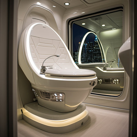 Luxury interior of a modern toilet.の素材