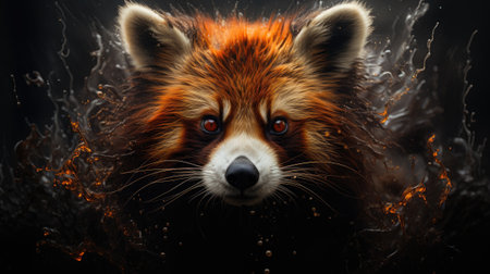 Portrait of a red pandaの素材