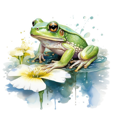 Watercolor illustration. Isolated on white background.の素材