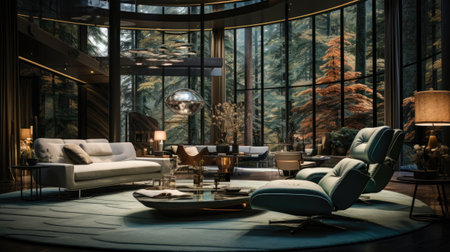 Luxury living room interior design.の素材