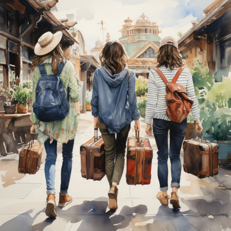 People Traveling Destination Journey Tourist Vacation Conceptの素材