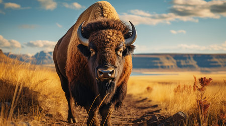 Bison in National Parkの素材