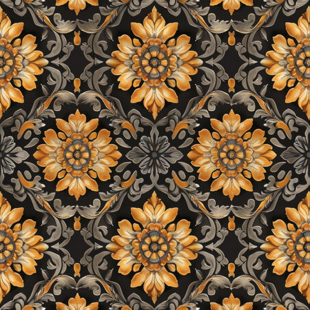 pattern with floral ornament.の素材