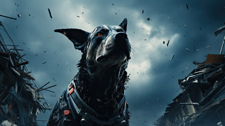 Zombie dog. Halloween theme.の素材