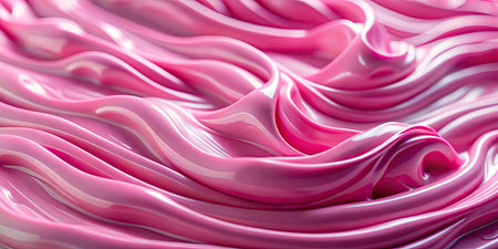 Abstract background of pink wavy liquid. 3d rendering, 3d illustration.の素材