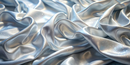 Smooth elegant white silk or satin texture can use as backgroundの素材