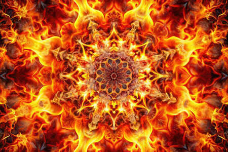Flaming fire background. Fire pattern. Fire texture. Fire flames.の素材