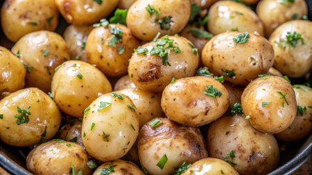 Homemade Roasted Potatoes with Herbs and Spices.の素材