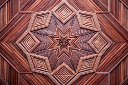 Wooden pattern on the door of the mosque in Istanbul, Turkeyの素材