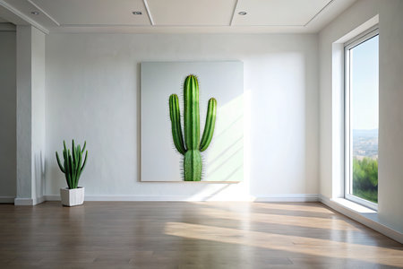 Modern bright interiors 3D rendering illustration computer generated image not photosの素材