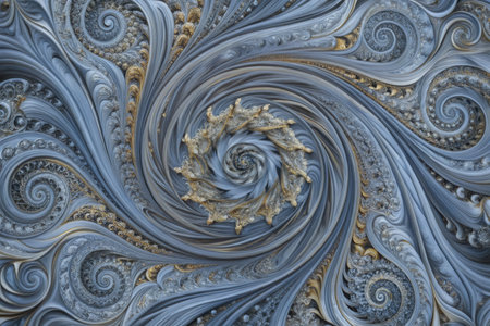 Abstract fractal. Fractal art background for creative design. Decoration for wallpaper, desktop, poster, cover booklet. Print for clothes, t-shirt. Creative illustration for designの素材