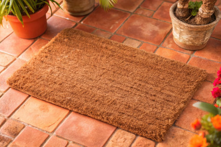 Carpet on the floor in the garden. House decoration.の素材