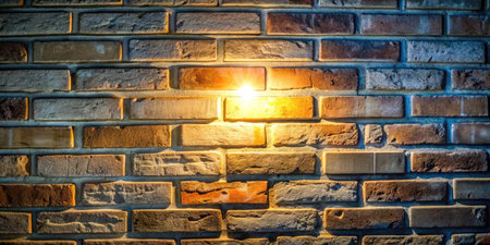 Brick wall with light flare - vintage effect style pictures, soft focusの素材