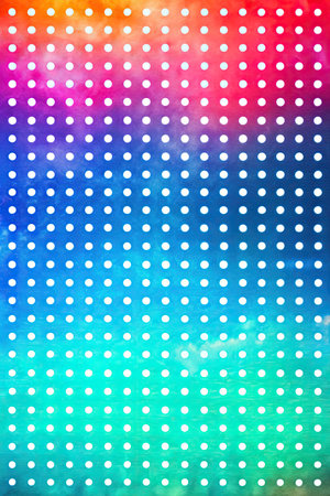 Gradient background with colorful dots forming a digital pattern.の素材