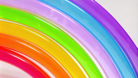 Colorful Abstract Design Featuring Bright Rainbow Stripesの素材