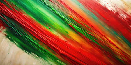 Abstract colorful background with brushstrokes in red, green and blue colorsの素材