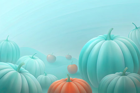 Autumn background with pumpkins.の素材