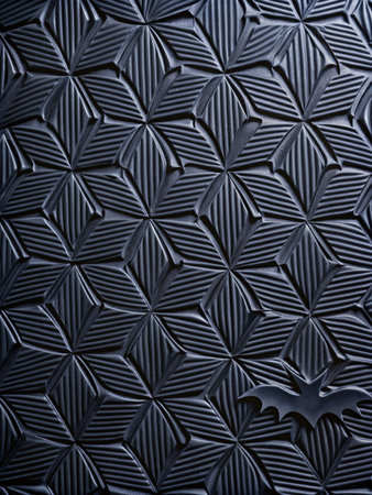 Abstract background of black leather textureの素材