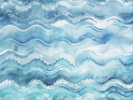 Abstract watercolor background. Hand-drawn illustration. Blue and white colors.の素材