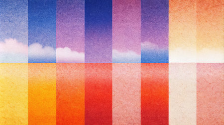 sunset sky and clouds abstract background,retro color tone.の素材