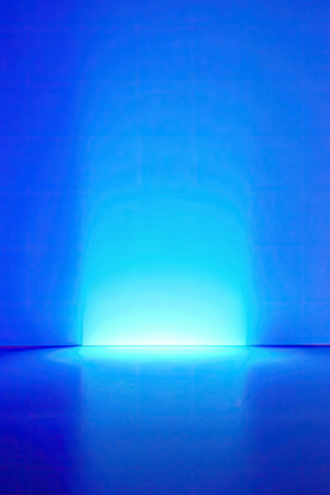 Blue light in the dark room, abstract background for graphic design.の素材